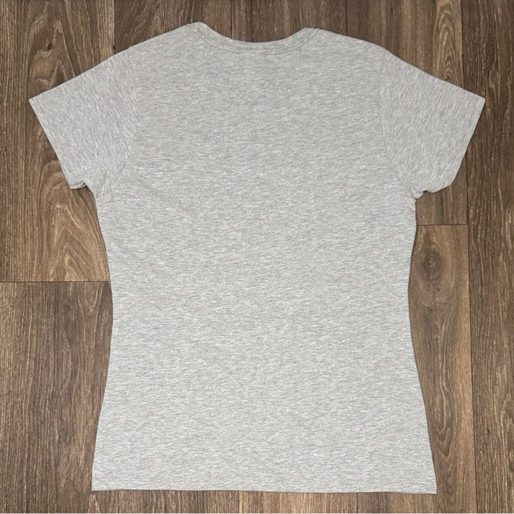 Port and Company Gray Cat Tee with Black Print Women’s Size Medium